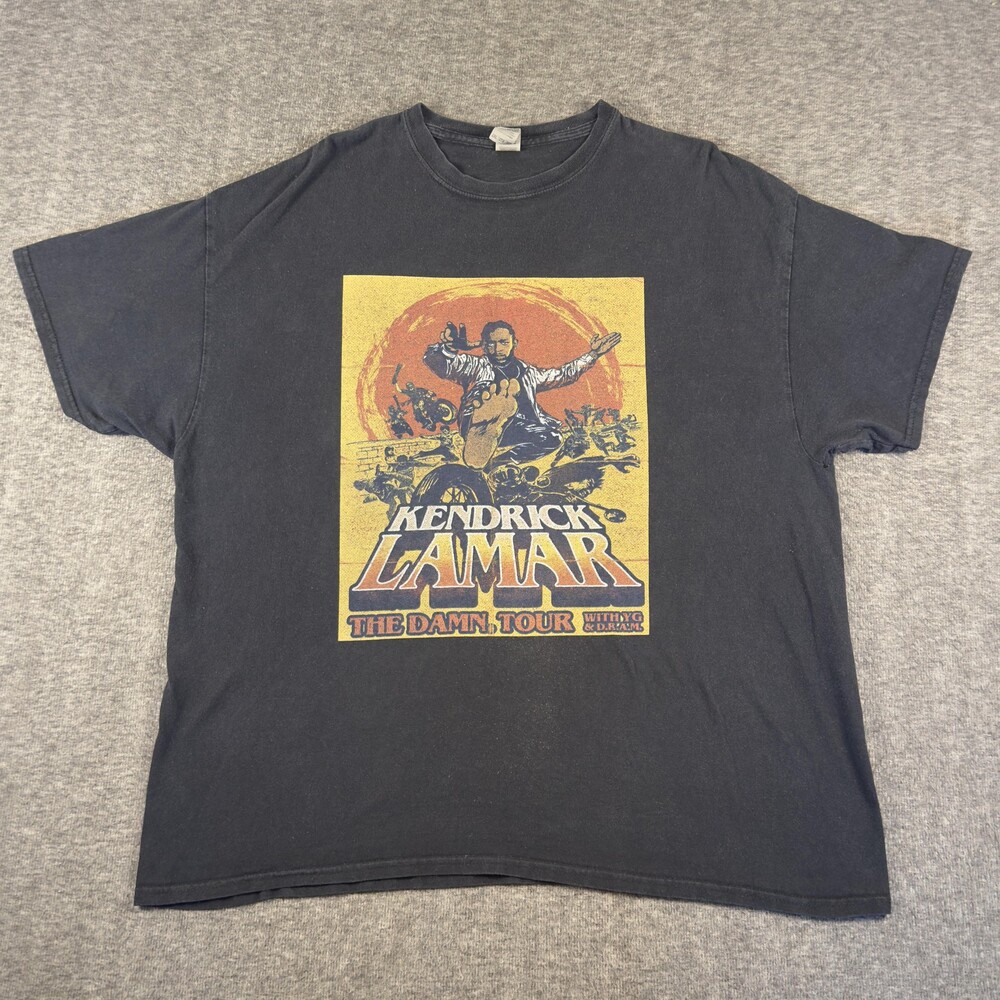 Kendrick Lamar Shirt Mens XXL Black Damn Tour Gildan Kung Fu Kenny Music Hip Hop